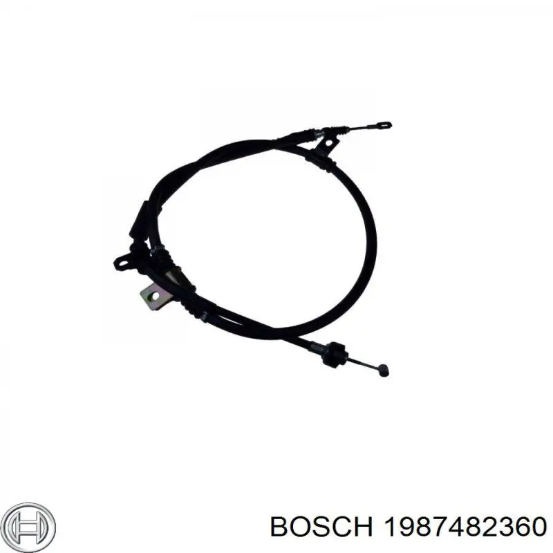 1987482360 Bosch cable de freno de mano trasero derecho