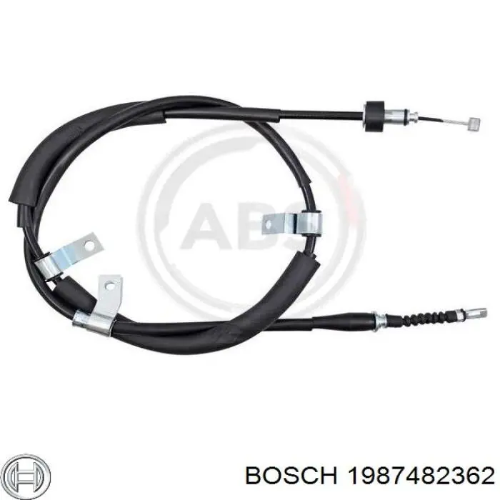 1987482362 Bosch cable de freno de mano trasero derecho