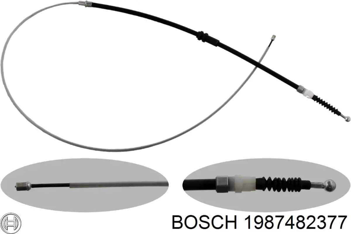 1 987 482 377 Bosch cable de freno de mano trasero derecho/izquierdo