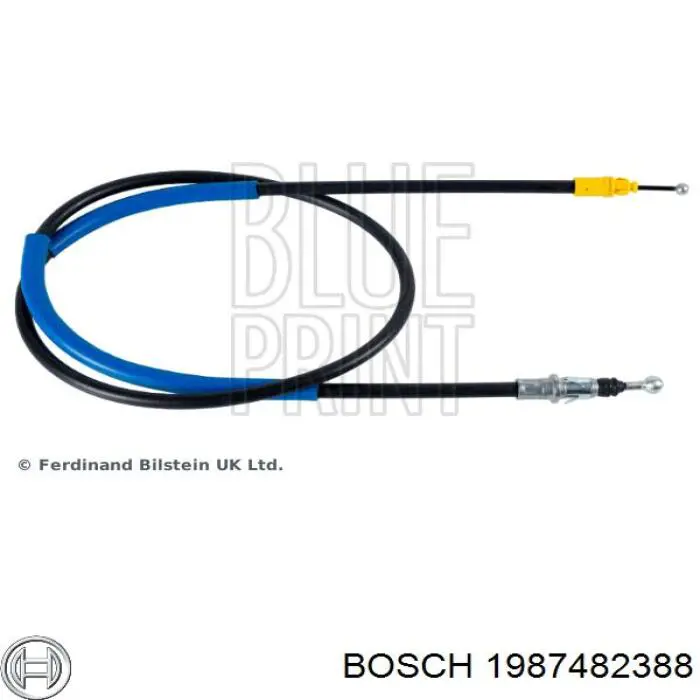 1987482388 Bosch cable de freno de mano trasero derecho