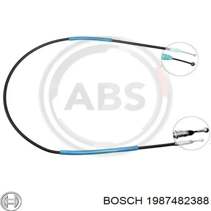 Cable de freno de mano trasero derecho 1987482388 Bosch