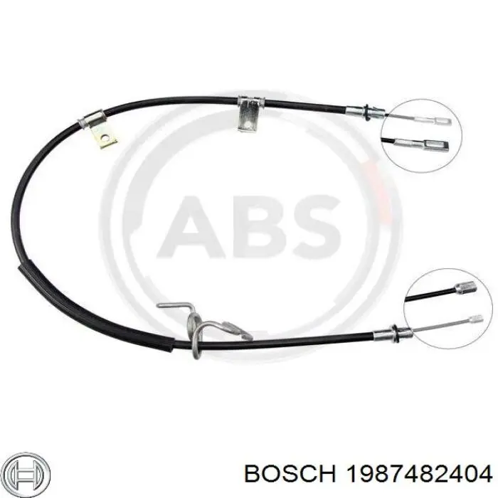 1987482404 Bosch cable de freno de mano trasero izquierdo