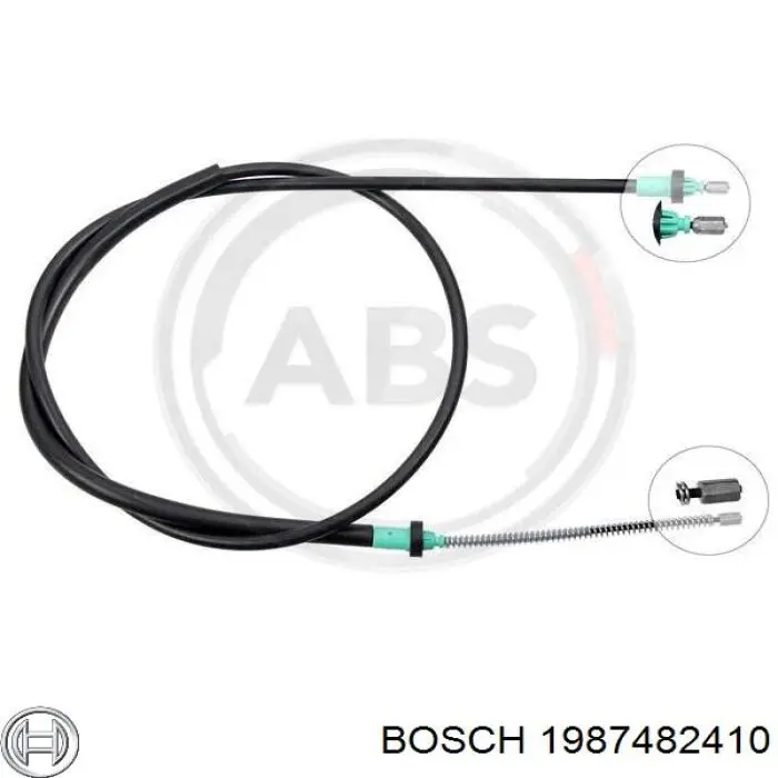1987482410 Bosch cable de freno de mano trasero derecho/izquierdo