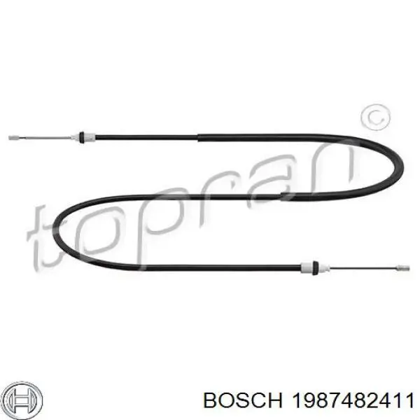 1987482411 Bosch Cable de freno de mano trasero derecho/izquierdo