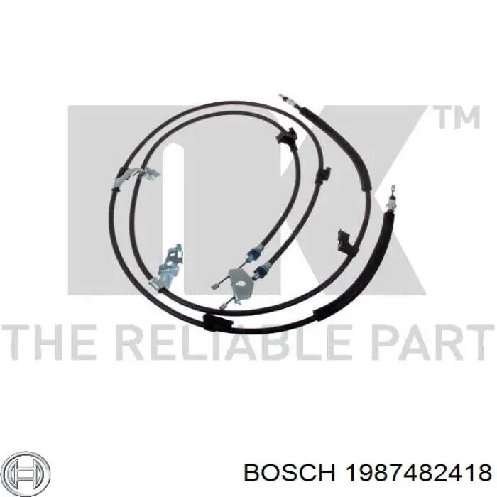 1987482418 Bosch cable de freno de mano trasero derecho/izquierdo