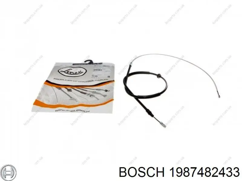 1 987 482 433 Bosch cable de freno de mano trasero derecho/izquierdo