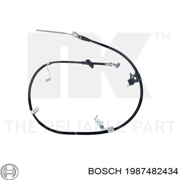 1987482434 Bosch cable de freno de mano trasero derecho