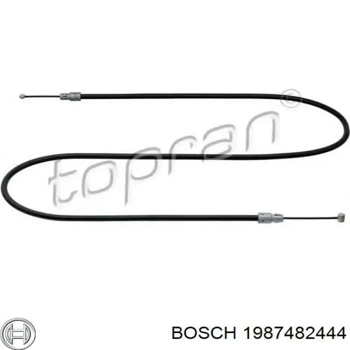 1987482444 Bosch cable de freno de mano delantero