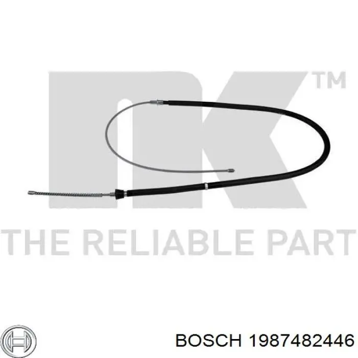 1987482446 Bosch cable de freno de mano trasero derecho/izquierdo