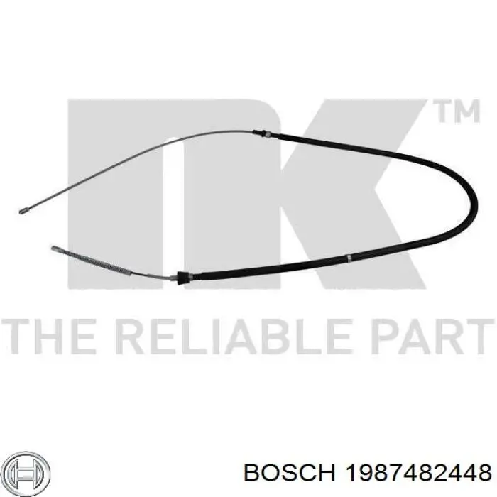 1987482448 Bosch cable de freno de mano trasero derecho/izquierdo