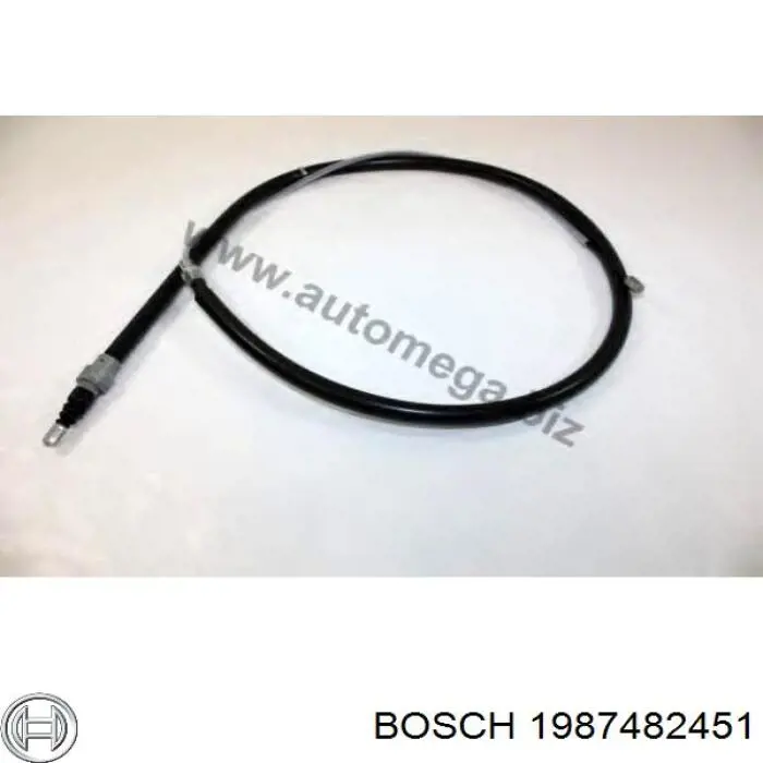 1987482451 Bosch cable de freno de mano trasero derecho/izquierdo
