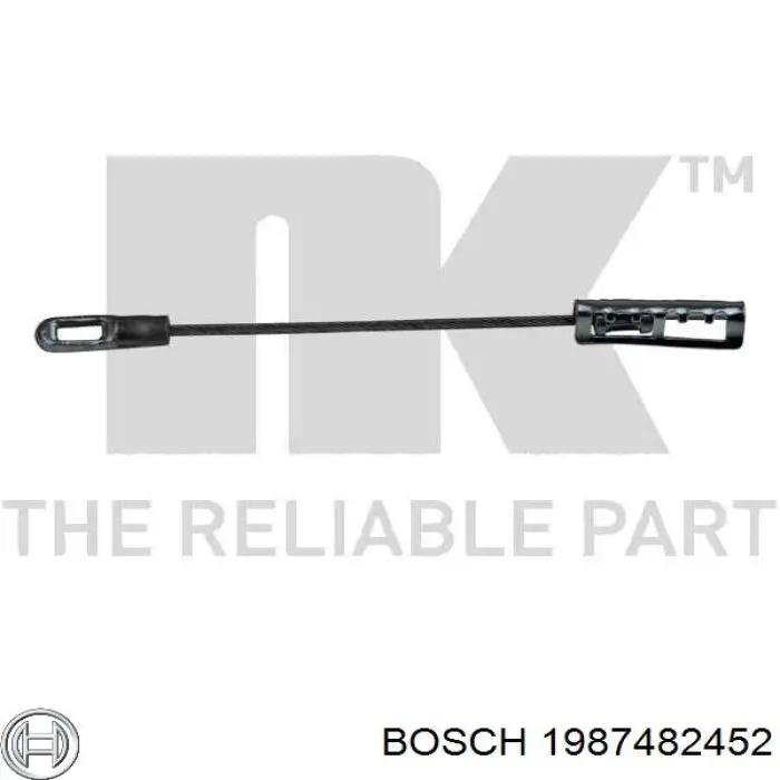 1987482452 Bosch cable de freno de mano trasero derecho/izquierdo