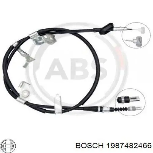 71750425 Fiat/Alfa/Lancia cable de freno de mano trasero izquierdo