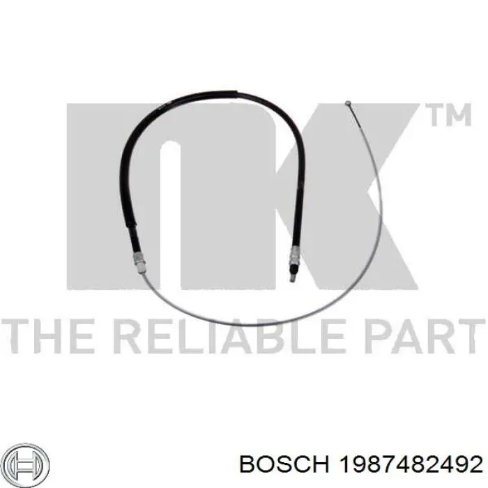 1987482492 Bosch cable de freno de mano trasero derecho/izquierdo