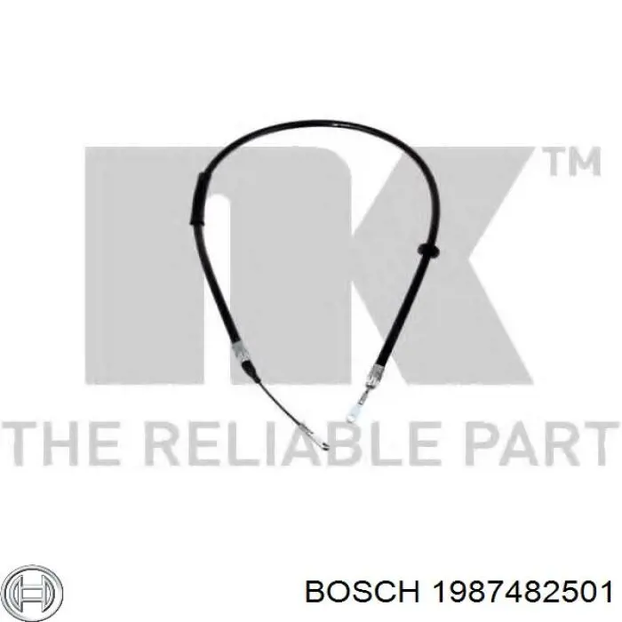 1987482501 Bosch cable de freno de mano delantero