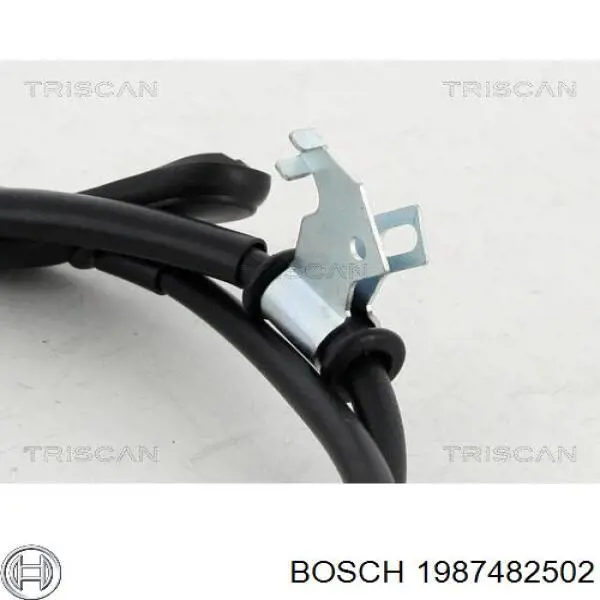 1987482502 Bosch Cable de freno de mano trasero derecho