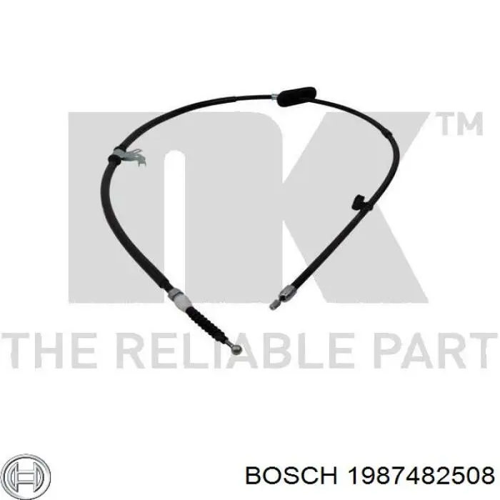 1987482508 Bosch cable de freno de mano trasero derecho