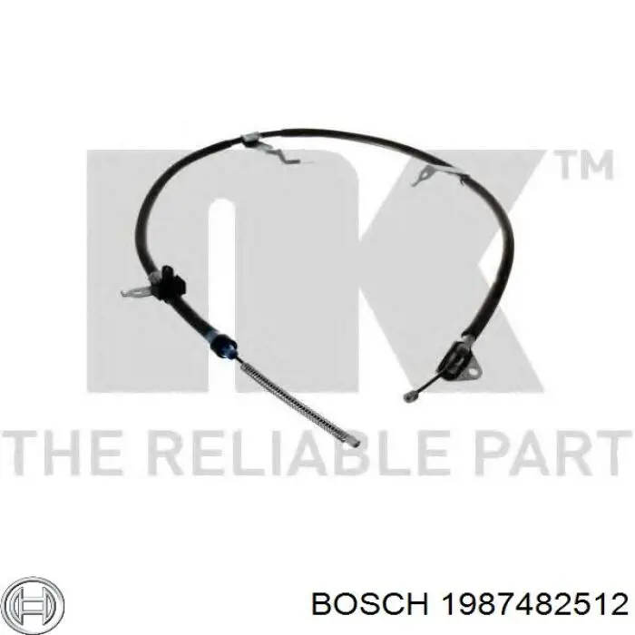 1987482512 Bosch cable de freno de mano trasero izquierdo