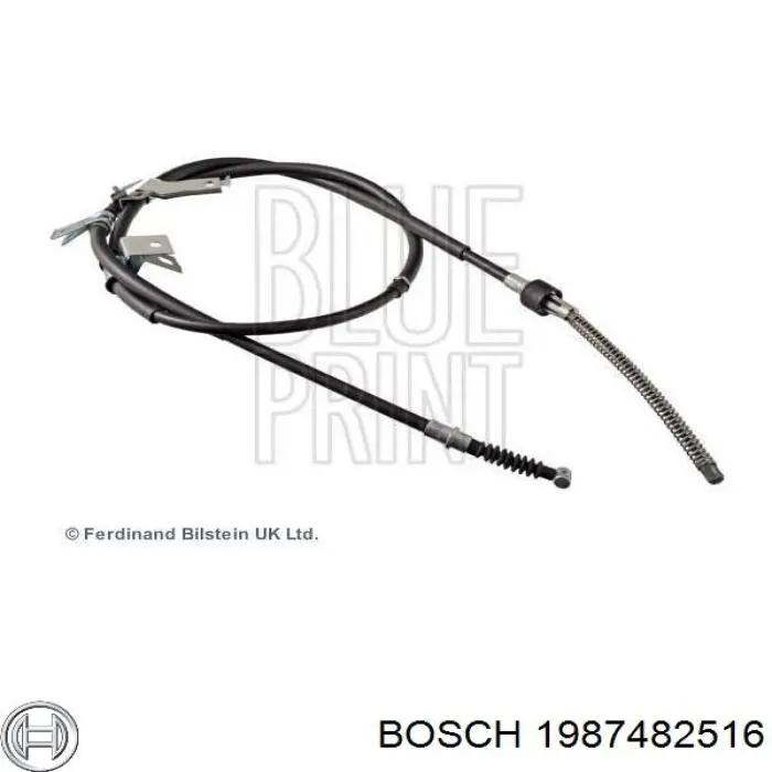 1987482516 Bosch cable de freno de mano trasero derecho