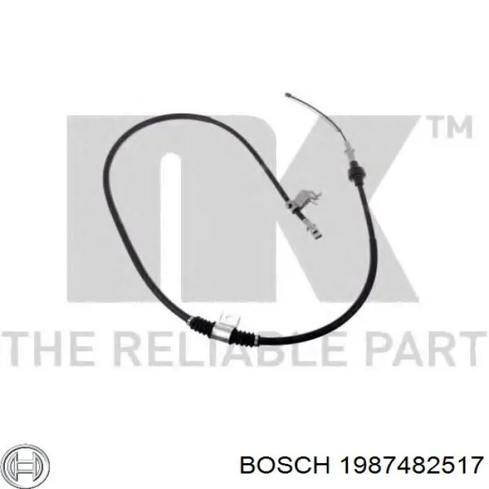 1987482517 Bosch cable de freno de mano trasero izquierdo