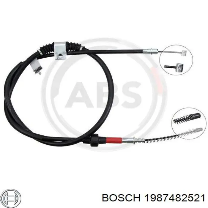 Cable de freno de mano trasero derecho Bosch 1987482521 precio, desde 33,77 EUR