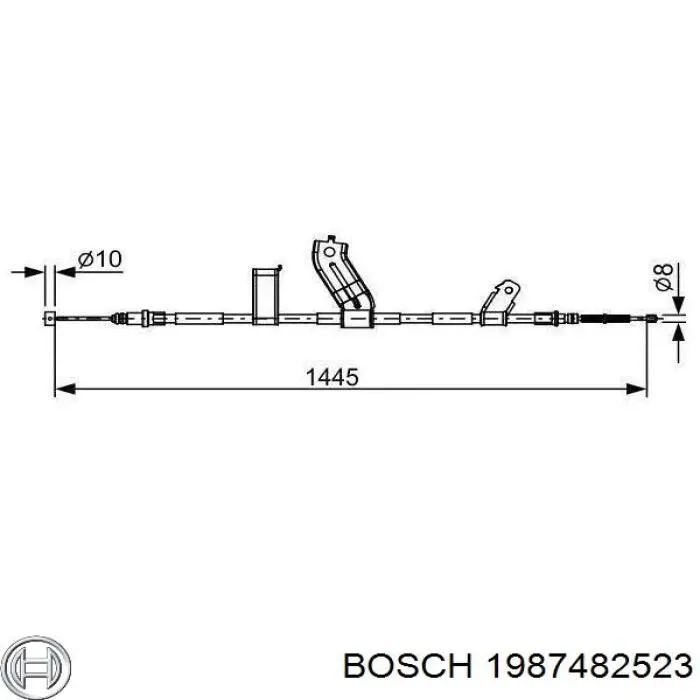 BKB3320 Borg&beck cable de freno de mano trasero derecho