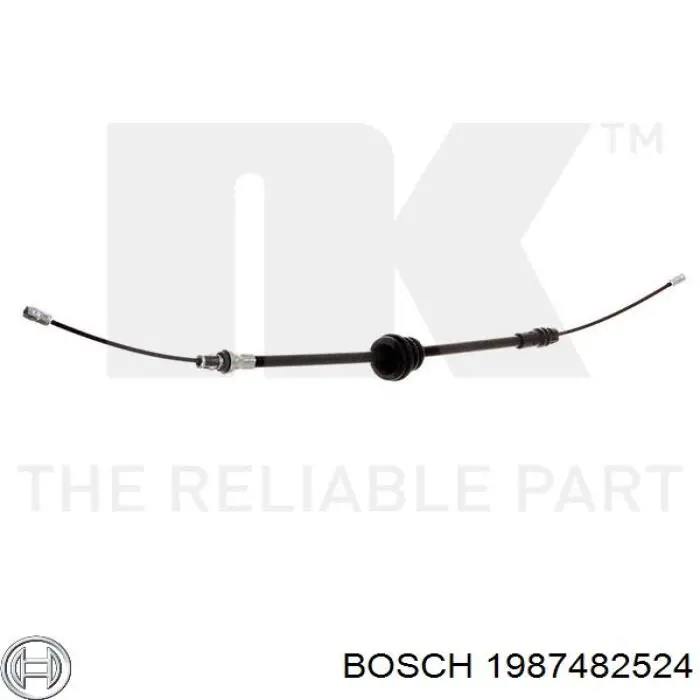 1987482524 Bosch Cable de freno de mano delantero 