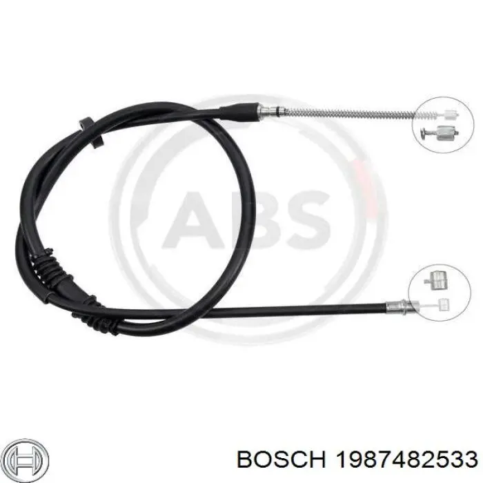 1987482533 Bosch cable de freno de mano trasero izquierdo