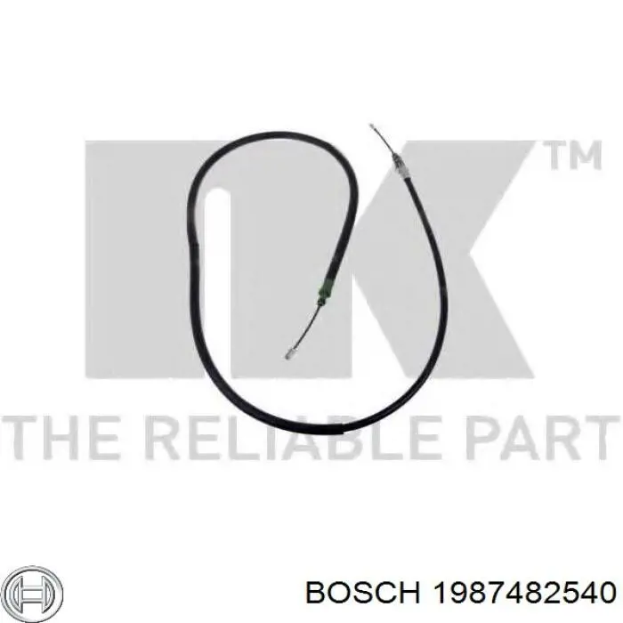 1987482540 Bosch cable de freno de mano trasero izquierdo