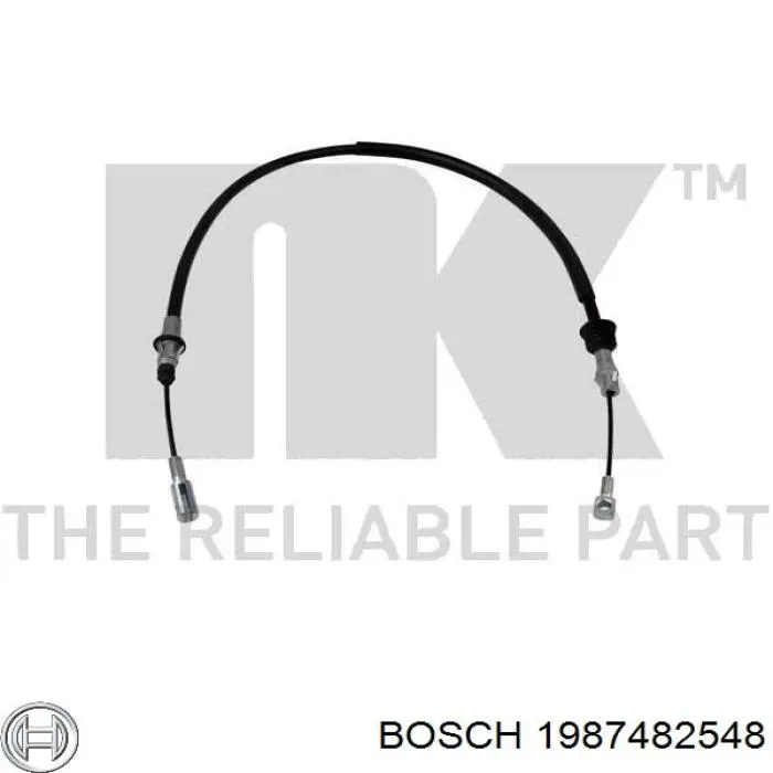 1987482548 Bosch cable de freno de mano delantero