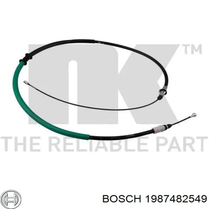 1987482549 Bosch cable de freno de mano trasero derecho/izquierdo