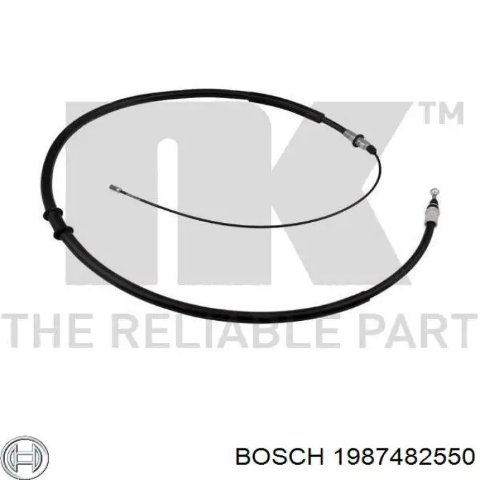 1987482550 Bosch cable de freno de mano trasero derecho/izquierdo