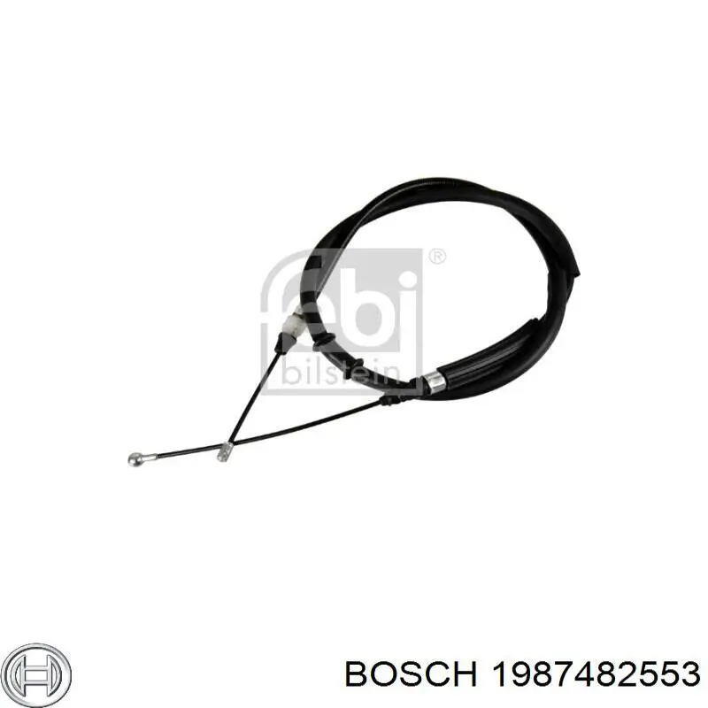 1987482553 Bosch cable de freno de mano trasero derecho/izquierdo