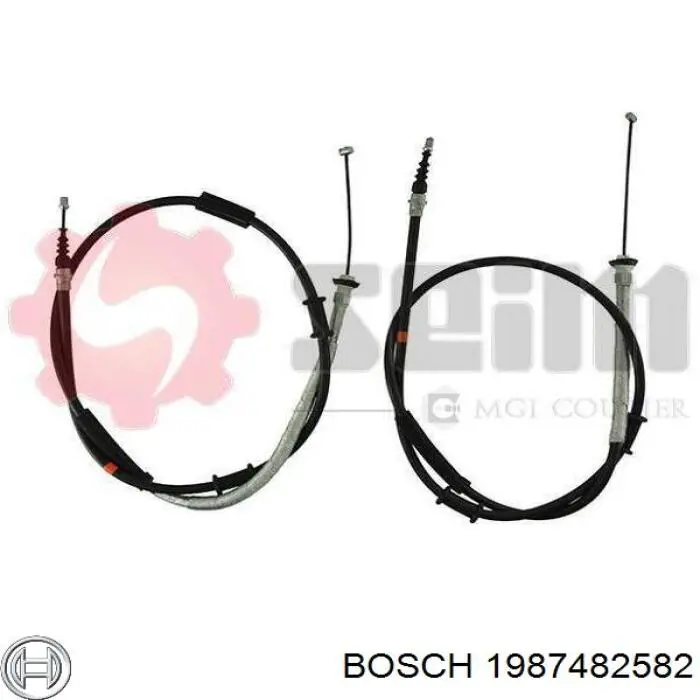 1987482582 Bosch cable de freno de mano trasero izquierdo