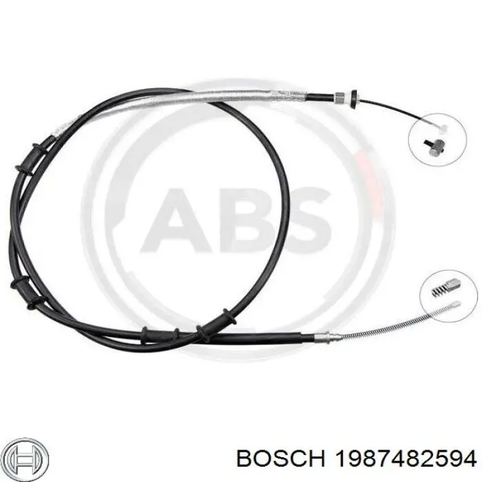 1987482594 Bosch Cable de freno de mano trasero derecho/izquierdo
