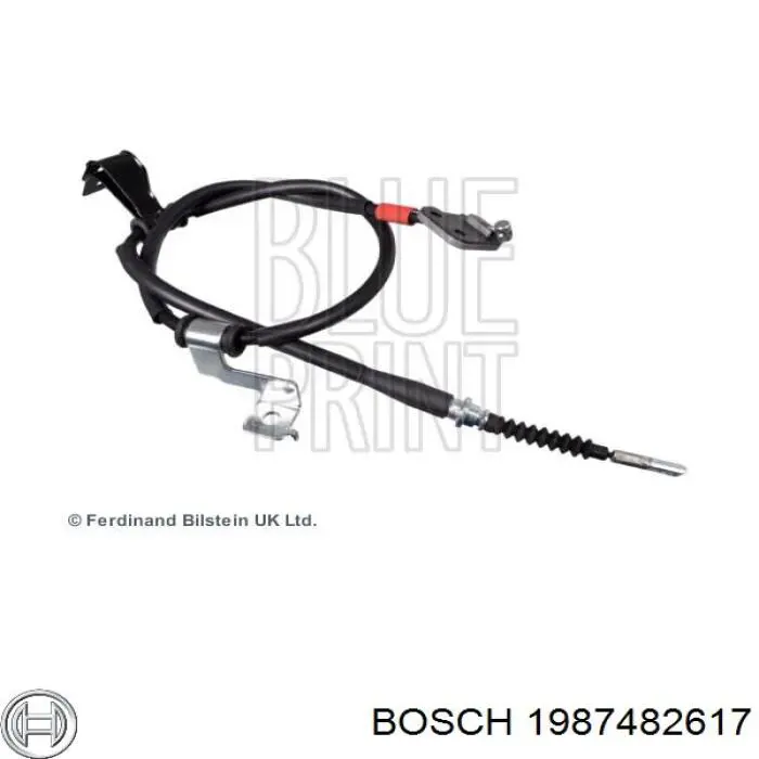 1 987 482 617 Bosch cable de freno de mano trasero derecho