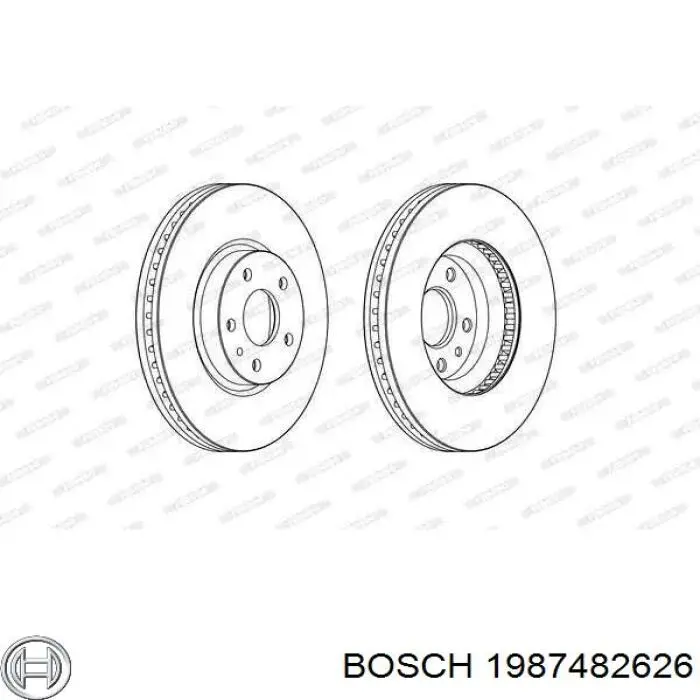 1987482626 Bosch cable de freno de mano trasero derecho