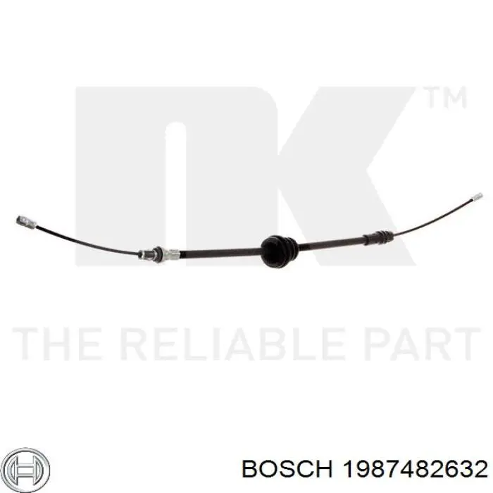 1987482632 Bosch cable de freno de mano delantero