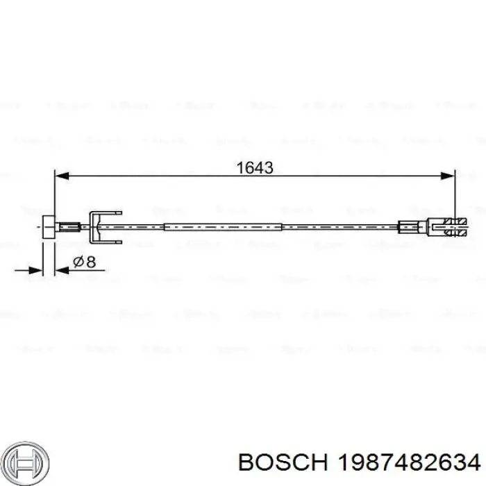 Cable intermedio de freno de mano 1987482634 Bosch