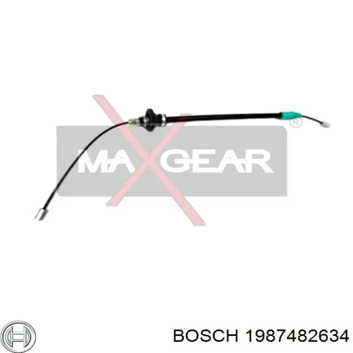 1987482634 Bosch Cable intermedio de freno de mano