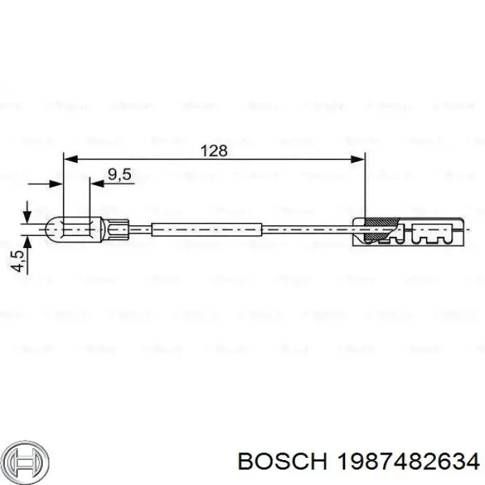 Cable intermedio de freno de mano Bosch 1987482634 precio, desde 16,39 EUR