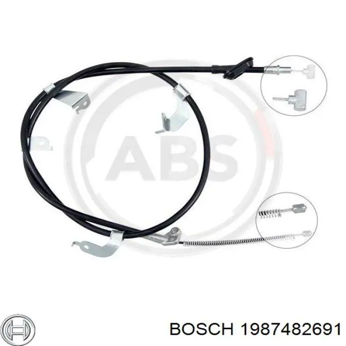 5440268L00000 Suzuki cable de freno de mano trasero izquierdo