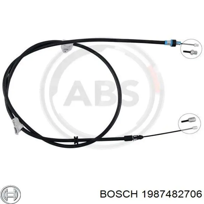 1987482706 Bosch cable de freno de mano trasero izquierdo