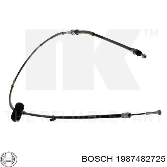 1987482725 Bosch cable de freno de mano trasero derecho/izquierdo