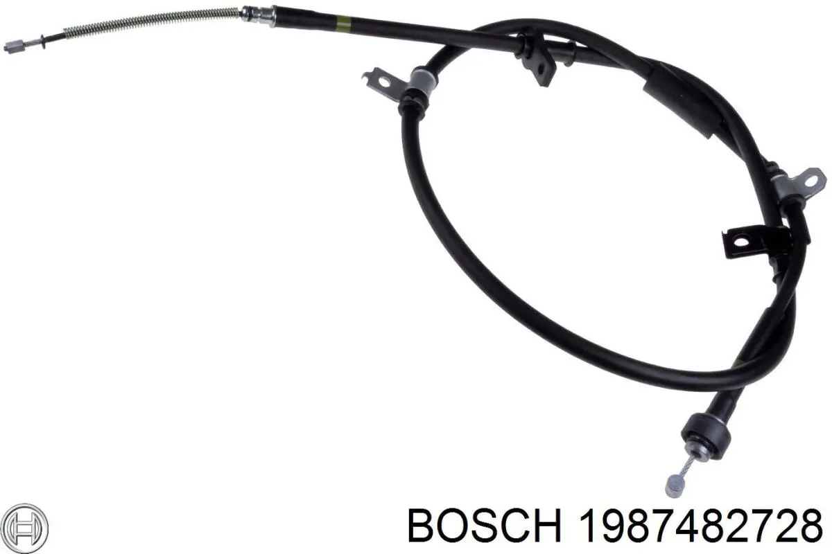 1987482728 Bosch cable de freno de mano trasero derecho