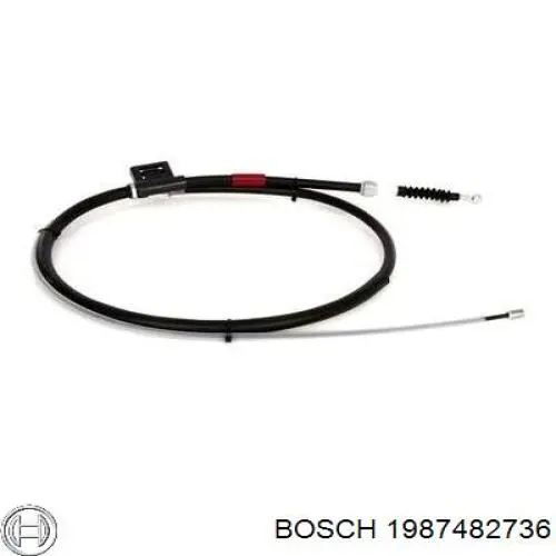 1987482736 Bosch cable de freno de mano trasero derecho/izquierdo
