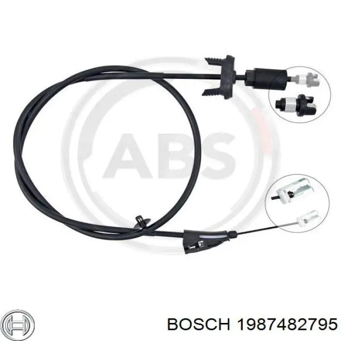 BKB6007 Borg&beck cable de freno de mano delantero