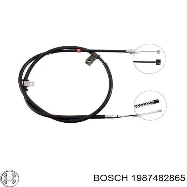 1987482865 Bosch cable de freno de mano trasero derecho/izquierdo