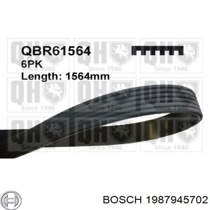 Correa de transmisión trapezoidal Bosch 1987945702 precio, desde 29,92 EUR