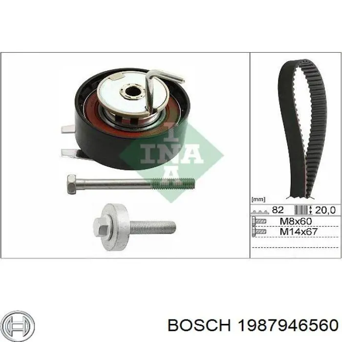 Kit distribución Bosch 1987946560